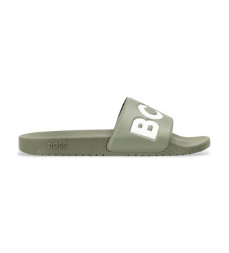 BOSS para hombre. 50536835 Chanclas Aryeh verde (44), Plano, Ninguno, Beachwear