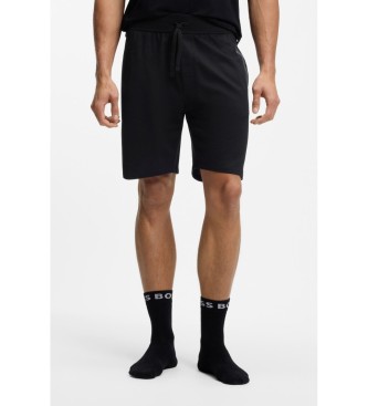 BOSS para hombre. 50554778 Shorts Rizo Raya negro (S), Casual, Deportivo, Algodón