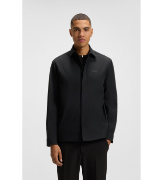 BOSS para hombre. 50544828 Sobrecamias Urban TechDobby negro (S), Casual, Poliamida, Manga larga