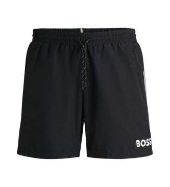 BOSS para hombre. 50514429 Bañador Starfish negro (L), Beachwear, Poliéster Reciclado, Sostenible