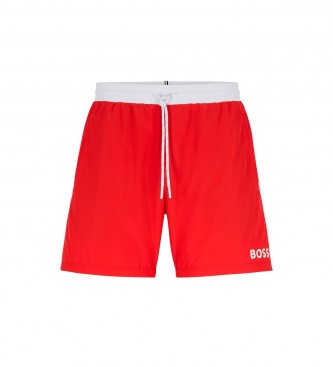 BOSS para hombre. 50469302 Bañador Starfish rojo (M), Beachwear, Sostenible, Poliéster reciclado