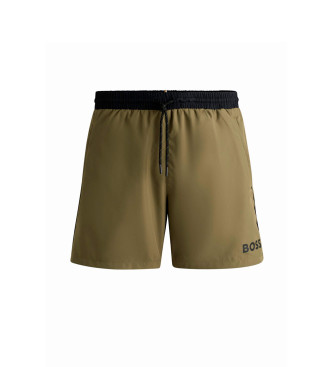 BOSS para hombre. 50515191 Bañador Starfish verde (S), Beachwear, Poliéster Reciclado, Sostenible