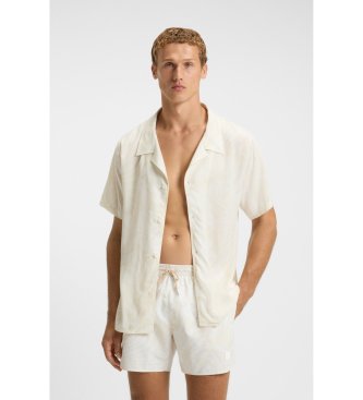 BOSS para hombre. 50535793 Camisa Beach beige (L), Casual, Viscosa