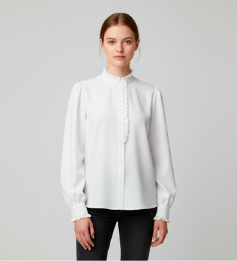 BOSS para mujer. 50557480 Blusa Banny blanco (40), Casual, Algodón, Manga larga