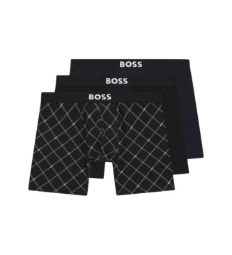 BOSS para hombre. 50549856 Set 3 Bóxers Lisos negro (S), Homewear, Algodón