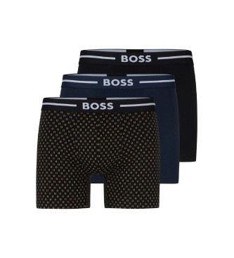 BOSS para hombre. 50514976 Pack 3 Bóxers Bold negro, marino (S), Homewear, Algodón