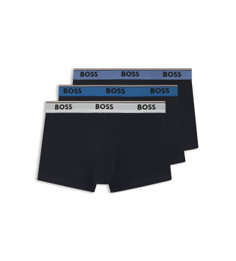 BOSS para hombre. 50554693 Set 3 Bóxers Power marino (L), Negro, Homewear, Algodón