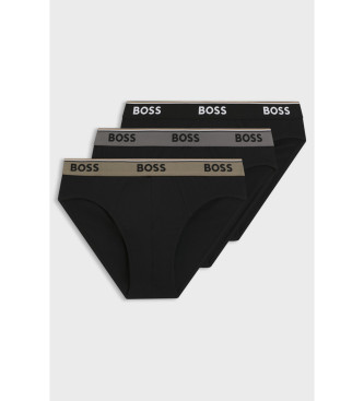 BOSS para hombre. 50554683 Set 3 Slip Power negro (M), Homewear, Algodón