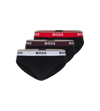 BOSS para hombre. 50483647 Pack 3 Slip Power negro (L), Homewear, Algodón