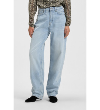 BOSS für Damen. 50554354 Blaue Ballon Jeans (27/32), Lässig, Baumwolle, Denim