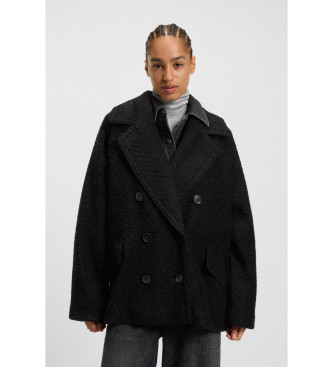 BOSS para mujer. 50548664 Abrigo Cabani negro (38), Casual, Poliéster