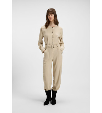 BOSS para mujer. 50536843 Mono Daiyla beige (XL), Casual, Viscosa, Manga larga