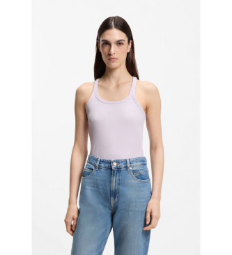 BOSS para mujer. 50554664 Camiseta Epetite lila (M), Casual, Rosa, Algodón, Sin mangas / Tirantes