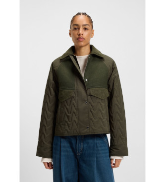 BOSS para mujer. 50547326 Chaqueta Pabori verde (L), Casual, Poliéster