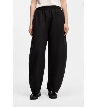 BOSS para mujer. 50559238 Pantalón Pernera Globo negro (40), Casual, Lino