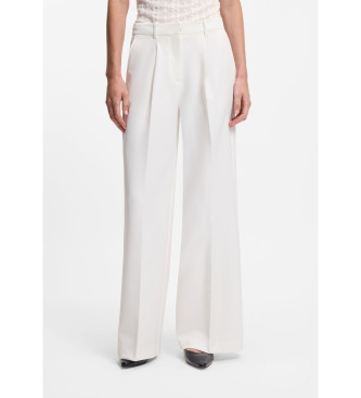 BOSS para mujer. 50535207 Pantalón Tiwi blanco (34), Casual, Poliéster