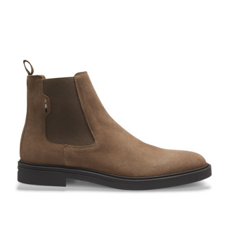 BOSS para hombre. 50552528 Botines de Piel Calev marrón (42), Plano, Ninguno, Casual