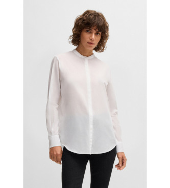 BOSS para mujer. 50513783 Camisa Befelize blanco (XXS), Casual, Algodón, Manga larga