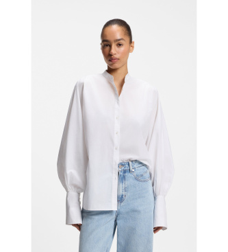 Para mujer. 50564536 Camisa Betta (34), Blanco, Casual, Algodón, Clásico, Manga larga