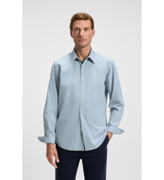 BOSS para hombre. 50518304 Camisa Relagant azul (S), Casual, Algodón, Manga larga