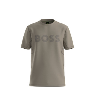 BOSS para hombre. 50531244 Camiseta Active kaki (XXL), Marrón, Casual, Verde, Algodón, Manga corta