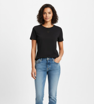 BOSS para mujer. 50549192 Camiseta Elogo crystal negro (L), Casual, Algodón, Manga corta