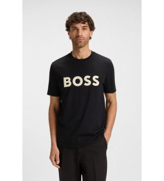 BOSS para hombre. 50548411 Camiseta Iconic Zone negro (XL), Casual, Algodón, Manga corta