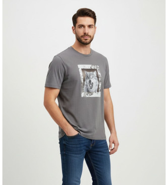 BOSS para hombre. 50554615 Camiseta Lupo gris (XXL), Casual, Algodón, Manga corta
