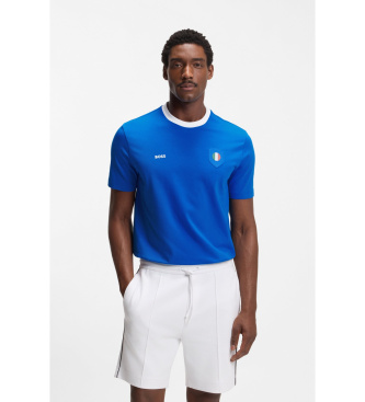 BOSS para hombre. 50562134 Camiseta Lux azul (S), Casual, Algodón, Manga corta