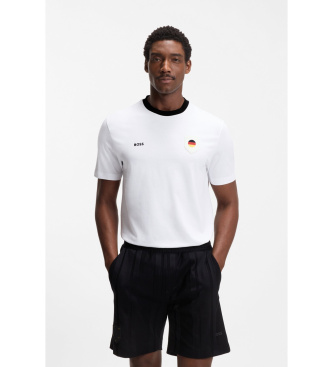 BOSS para hombre. 50562134 Camiseta Lux blanco (XL), Casual, Algodón, Manga corta