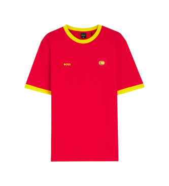 BOSS para hombre. 50562134 Camiseta Lux rojo (M), Casual, Algodón, Manga corta