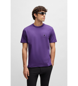 BOSS para hombre. 50531569 Camiseta Monograma lila (XS), Casual, Algodón, Manga corta