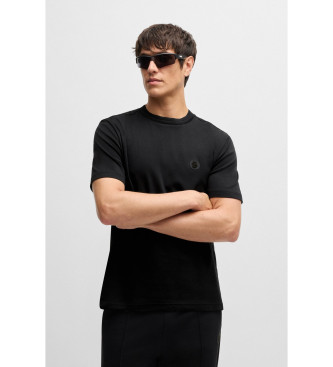 BOSS para hombre. 50531569 Camiseta Monograma negro (XL), Casual, Algodón, Manga corta