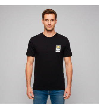BOSS para hombre. 50556023 Camiseta Plain negro (M), Casual, Algodón, Manga corta