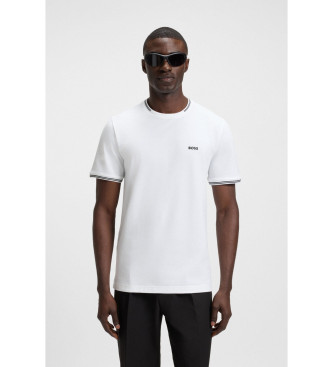 BOSS para hombre. 50521245 Camiseta Taul blanco (S), Casual, Algodón, Manga corta