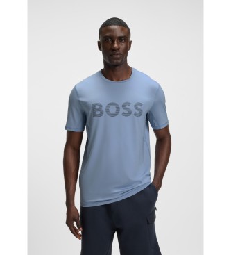 BOSS para hombre. 50531244 Camiseta Active azul (XL), Casual, Algodón, Manga corta