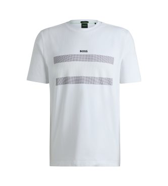 BOSS para hombre. 50525224 Camiseta Frase blanco (L), Casual, Algodón, Manga corta