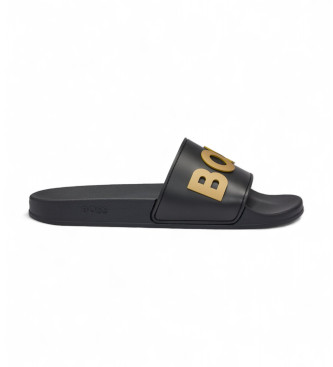 BOSS para hombre. 50498241 Chanclas Kirk negro (47), Plano, Ninguno, Beachwear
