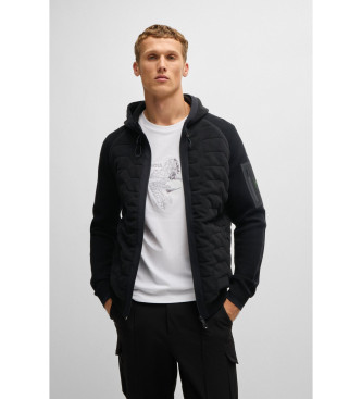 BOSS para hombre. 50523249 Chaqueta acoclhada negro (XXL), Casual, Algodón