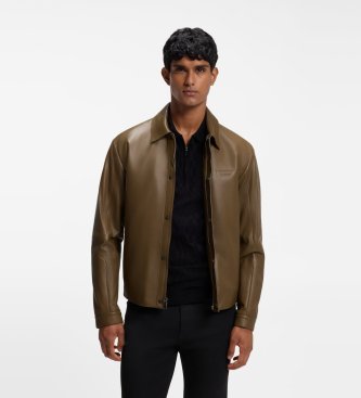 Boss Porsche x leather jacket with concealed magnetic closure skinnjackor herr – bild 5
