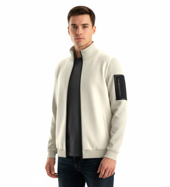 BOSS para hombre. 50541951 Chaqueta Momentum blanco roto (XL), Beige, Casual, Poliéster