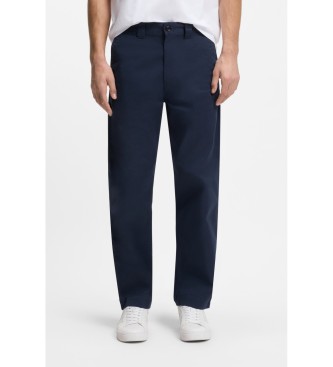 BOSS para hombre. 50554993 Pantalón Straight Fit marino (34/32), Casual, Algodón