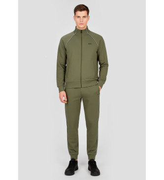 BOSS para hombre. 50555906 Chándal con Ribetes en Contraste verde (XL), Casual, Deportivo, Algodón, Multideporte, Manga larga