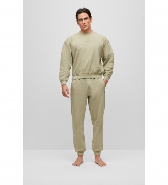 BOSS para hombre. 50496800 Pijama Logos Bordados marrón (M), Homewear, Algodón, Manga larga