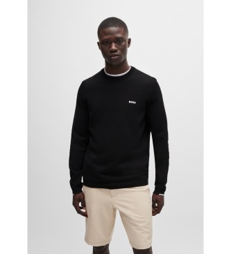 BOSS para hombre. 50498539 Jersey Ever negro (L), Casual, Algodón, Manga larga