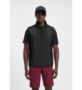 BOSS para hombre. 50533761 Chaleco con detalles reflectantes decorativos negro (M), Casual, Poliéster