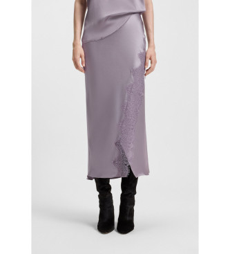 BOSS para mujer. 50548389 Falda Valce lila (40), Casual, Poliéster