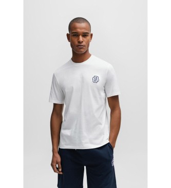 BOSS para hombre. 50515174 Camiseta Fashion blanco (XXL), Casual, Algodón, Manga corta