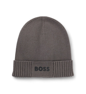 BOSS para hombre. 50499423 Gorro Basic gris (OSFA), Casual, Algodón