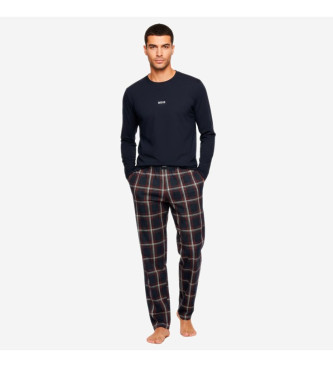 BOSS para hombre. 50550777 Pijama Holiday Long Set marino (M), Homewear, Algodón, Manga larga